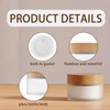 100g 100ml 34oz Environmental Bamboo Lid Frosted Glass Bottle Cream Jars Empty Cosmetic Lotion Container with PP Liner