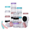 Refillable Cosmetic Sample Jars 100 Pack 20g 07oz Milti Color Small Travel Containers with Lids 10 Mini Makeup Spatulas