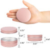 2 oz 60ml Screw Top Aluminum Tin Jar with Screw Lid and Blank Labels Pack of 23 Rose Gold