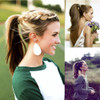 VANOW Ponytail Holders Ponytail Volume Enhancer Crystal Transparent Filled Hair Accessory Fashion Hair Bun Maker Magic H
