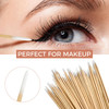 800PCS Pointed Cotton Swabs with Storage Case 4 inch Microblading Precision Tip Cotton Swabs with Wooden Sticks for Make