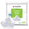 Dealmed 1000 ct Cotton Balls for Face Makeup Medical Uses DIY Crafts NonSterile Bulk Pack Resealable ZipLocked Bag 100 P