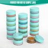 Houseables Sample Containers Lip Balm Containers Sample Jars Mini Jars with Lids Small Empty Makeup Powder Gloss Cosmeti