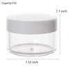 100 Count Empty Makeup Jars 15g Cosmetic Containers with Lids Leak Proof Sample Containers Refillable Plastic Containers
