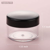 100 Count Small Sample Containers Makeup Jars 15 Gram Cosmetic Containers with Lids Black Traveling Jars Empty Bottles f