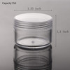 100 Count Refillable Sample Containers with Lids Cosmetic Jars 15 Gram Empty Cream Jars Leak Proof Makeup Containers for
