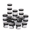 100 Count Refillable Cosmetic Containers with Lids 20 Grams Black Makeup Sample Jars for Beauty Products Black
