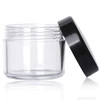 100 Count Refillable Cosmetic Containers with Lids 20 Grams Black Makeup Sample Jars for Beauty Products Black