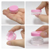 Beauticom 3g3ml 01 Fl Oz Round Clear Plastic Jars with Round Top Lids for Creams Lotions Make Up Powders Glitters and mo