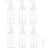 TecUnite 6 Pack Small Pump Bottles Clear Travel Bottle Plastic Empty Spray Dispenser Hand Lotion Sanitizer Refillable Ac