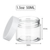 SATINIOR 36 Pieces 15 oz Plastic Jars with Lids Wide Mouth Airtight Reusable Container Acrylic Cosmetic Small Jars for L