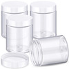 Patelai 4 Pieces Round Widemouth Leak Proof Plastic Container Jars with Lids for Travel Storage Makeup Beauty Products F