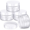 Patelai 4 Pieces Round Widemouth Leak Proof Plastic Container Jars with Lids for Travel Storage Makeup Beauty Products F