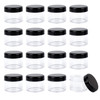 AUEAR 20 Pack Round Pot Jars Plastic Cosmetic Containers with Lid for Liquid Creams Sample Lotion Ointments Samples Smal