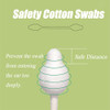 160pcs Safety Cotton Swabs with Large Tips for Newborn BabiesInfants Kids Children