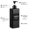 Segbeauty Shampoo and Conditioner Dispenser Refillable 3pcs 169oz Shower Bottles Soap Dispenser with Labels 500ml Empty