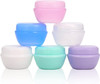 VEAIDE Plastic Small Travel Containers for Toiletries TSA Approved Leakproof Refillable Cosmetics Makeup Jars with Lids