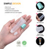AMORIX 50PCS 10ml Lip Gloss Tubes Clear Empty Lip Balm Containers with Blue Cap Refillable Soft Cosmetic Squeeze Tubes f