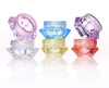 Healthcom 50 Pcs 5 Gram5 ML Cosmetic Sample Empty Container Plastic Clear Cosmetic Pot Jars with Lids Diamondshape Makeu