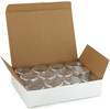 Vivaplex 12 Clear 1 oz Plastic Pot Jars Cosmetic Containers With Lids