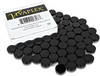 Vivaplex 50 Clear 3 Gram Plastic Pot Jars Cosmetic Containers With Black Lids