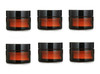 6PCS 10ml Amber Glass Jar Empty Refillable Cosmetic Face Cream Lip Balm Storage Jars Bottle Container Pot with Liners an