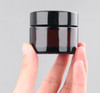 6PCS 10ml Amber Glass Jar Empty Refillable Cosmetic Face Cream Lip Balm Storage Jars Bottle Container Pot with Liners an
