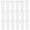 20Pcs 50ml17oz Empty Refillable Clear Plastic Soft Tubes Cosmetic Sample Packing Storage Vial Container Bottle Jars Perf