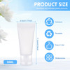 20Pcs 50ml17oz Empty Refillable Clear Plastic Soft Tubes Cosmetic Sample Packing Storage Vial Container Bottle Jars Perf
