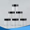 XICHEN 24 Pieces 10G10ML Clear Plastic Cosmetic Round Container Jars with BLACK Lids