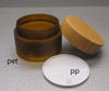 erioctry 150ML 5oz Empty Amber PET Plastic Cosmetic Container Case with Natural Bamboo Cap Cream Lotion Box Ointments Bo