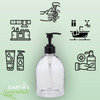 2 Pack Earths Essentials Versatile 16 Ounce Refillable Designer Pump Bottles Excellent Liquid Hand Soap Homemade Lotion