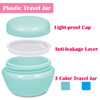 selizo Travel Bottles Containers Silicone and Plastic Cream Jars with TSA Approved Toiletry Case for Toiletries Cosmetic