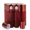 Kesell Empty Essential Oil Roller Bottles 10 ml Glass Rollon Bottles with Stainless Steel Roller Balls Pack of 10