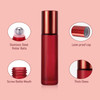 Kesell Empty Essential Oil Roller Bottles 10 ml Glass Rollon Bottles with Stainless Steel Roller Balls Pack of 10