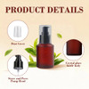 1PCS 60ML Glass Empty Upscale Refillable Cosmetic Cream Lotion Pump Bottle Container With Cap For Treatment Beauty Gels