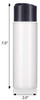 JUVITUS 8 oz 250 ml Professional Natural Clear Refillable Plastic Squeeze Bottle with Wide Black Disc Cap Lid 12 pack