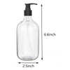 10 Ounce Clear Plastic Pump Bottle Dispenser Refillable Empty Bottle Container with Pump for Essential Oil Soap Lotion S