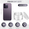 6 Pack 4 oz Plastic Pot Jars Round Clear Leak Proof Plastic Cosmetic Container Jars with White Lids for Travel Storage M