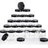 24 Pieces Empty Clear Plastic Jars with Lids Round Storage Containers WideMouth for Beauty Product Cosmetic Cream Lotion
