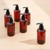 Youngever 5 Pack Plastic Pump Bottles 16 Ounce Refillable Plastic Pump Bottles Amber