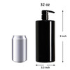 Youngever 4 Pack Pump Bottles for Shampoo Empty Shampoo Pump Bottles Plastic Cylinder with LockdownLeak ProofPumps 32 Ou