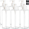 Youngever 6 Pack Clear Plastic Pump Bottles 16 Ounce Empty Pump Bottles for Shampoo Pump Bottles Bottles for Cleaning So