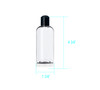 ljdeals 4 oz Clear Plastic Empty Bottles with Black Disc Top Caps Refillable Cosmetic Containers for Shampoo Lotions Cre