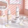 LONGWAY 1 Oz 30ml Clear Airless Cosmetic Cream Pump Bottle Travel Size Dispenser Refillable ContainersFoundation Travel
