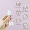 LONGWAY 1 Oz 30ml Clear Airless Cosmetic Cream Pump Bottle Travel Size Dispenser Refillable ContainersFoundation Travel
