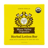 Moon Valley Organics Herbal Lotion Bar in Lemon Vanilla Moon Melt Bar Calendula and Comfrey Beeswax Heal and Restore Cha