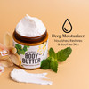 Peppermint Vanilla Body Butter Natural Lotion for Women with Shea Butter Jojoba Oil NonGreasy Whipped Body Lotion for Dr