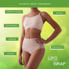 lipo applicator Ultimate Body Wrap with Guarana Green Tea and Seaweed Works for Stomach Belly Legs Arms Abdomen 4 Wraps