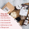 Shea Butter Body Butter Making Kit DIY Kits for Adults Raw Shea Butter Almond Oil Coconut Oil 2 Jars Recipe Card with Li